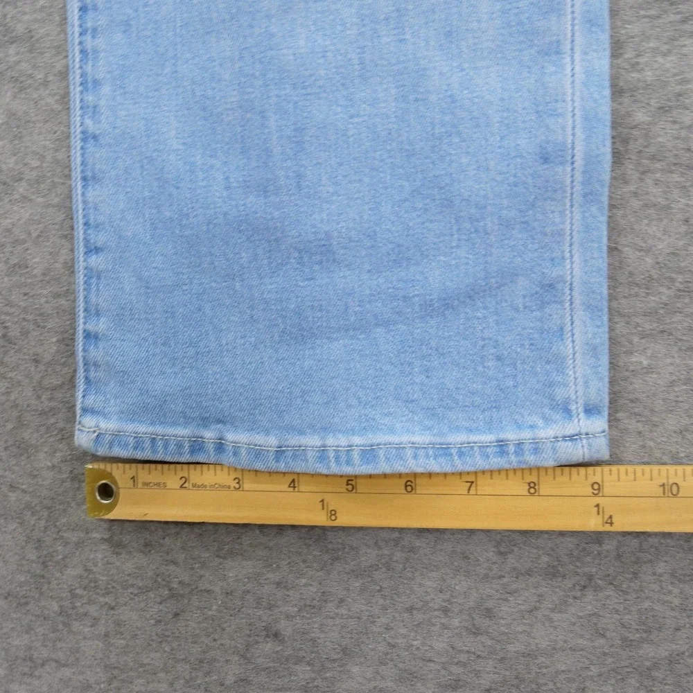 Rollas Dusters Jeans Womens 30 Blue Bootcut Crop High Rise Distressed Light New